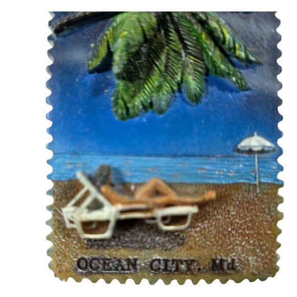 Ocean City MD Beach Scene 3D Souvenir Fridge Magnet vacation keepsake shore - Picture 4 of 6